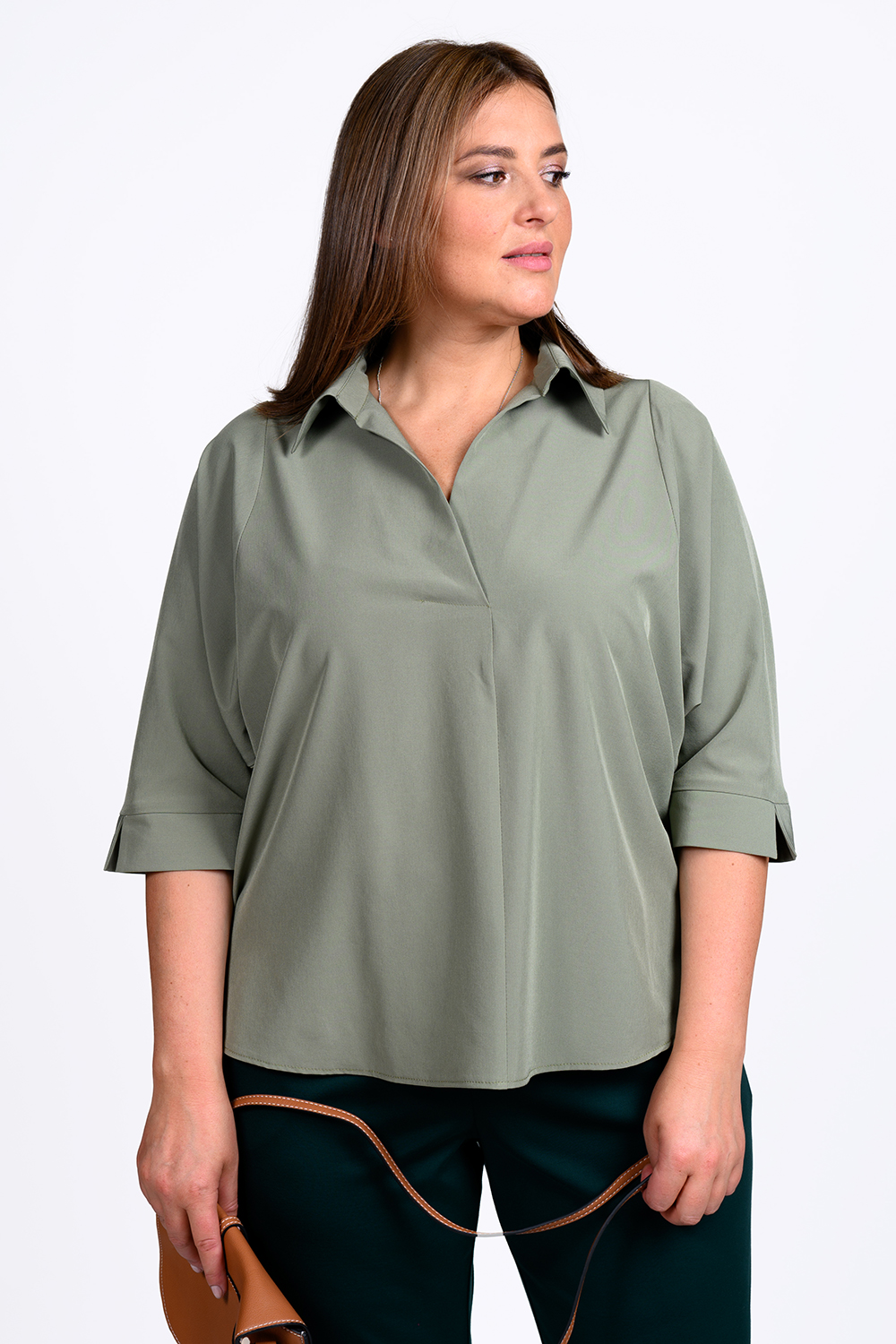 Блуза женская SVESTA C2874 зеленая 56 RU