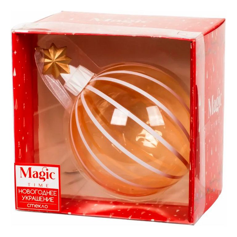 Елочный шар Magic Time из стекла 10 x 12 x 10 см 1919₽