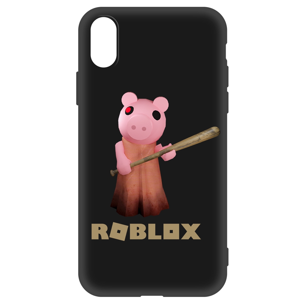 

Чехол-накладка Krutoff Soft Case Roblox-Пигги для iPhone X/Xs черный
