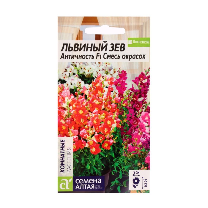 

Семена цветов "Семена Алтая" Львиный зев "Античность", смесь окрасок, ц/п, 10 шт.
