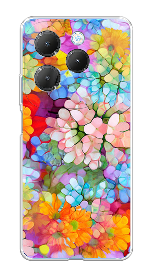 

Чехол на Infinix HOT 40 "Цветы витраж", Оранжевый;розовый;голубой, 3105250-1