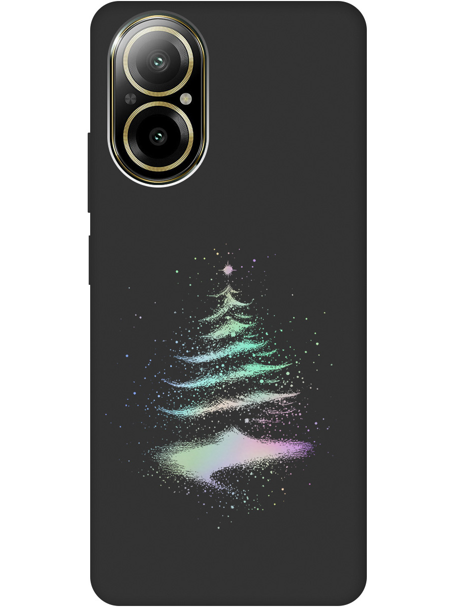 

Силиконовый чехол на Realme C67 с принтом "Елочка" матовый черный, Черный;серебристый, 780484641
