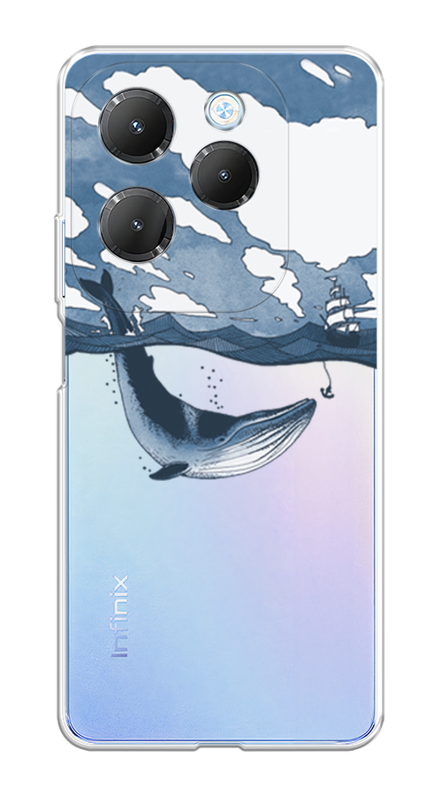 

Чехол на Infinix HOT 40 "Большой кит", Синий, 3105250-1
