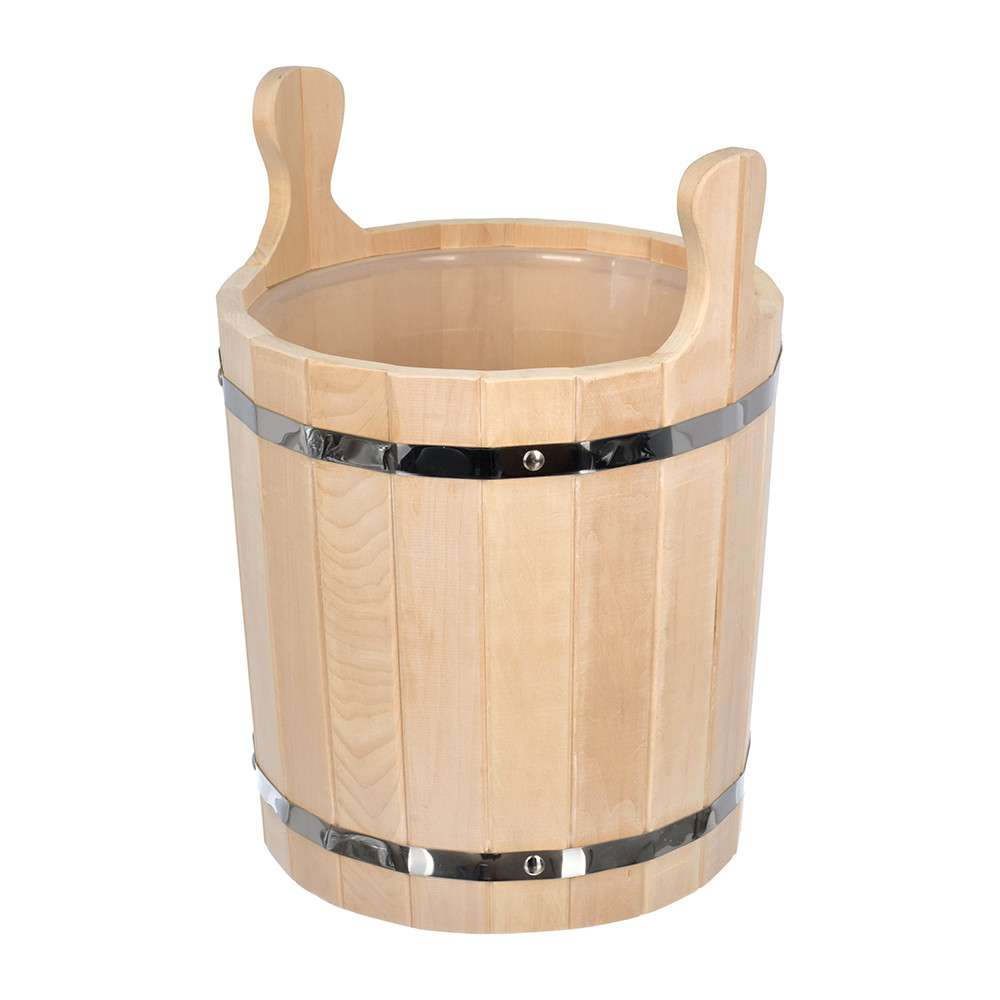 Запарник для бани Бацькина баня для бани и сауны ведро деревянное из липы 30059-сб 12 л