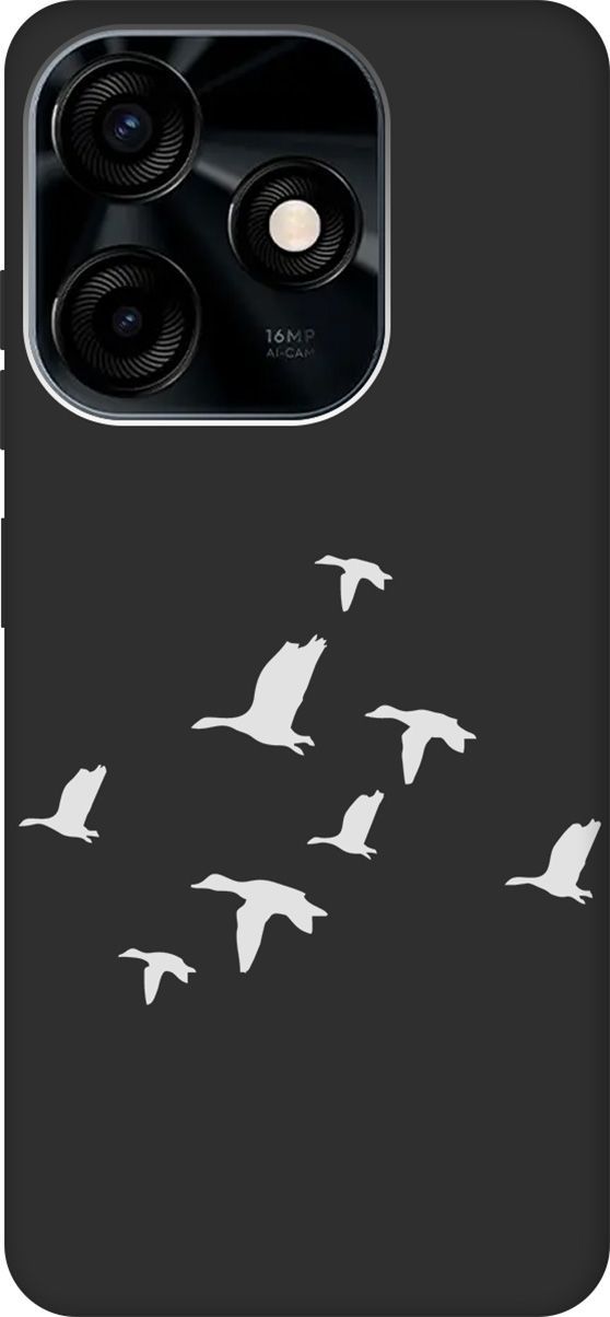 

Чехол на Tecno Spark 10C с 3D принтом "Flock of Ducks W" черный, Черный;серый, 159589