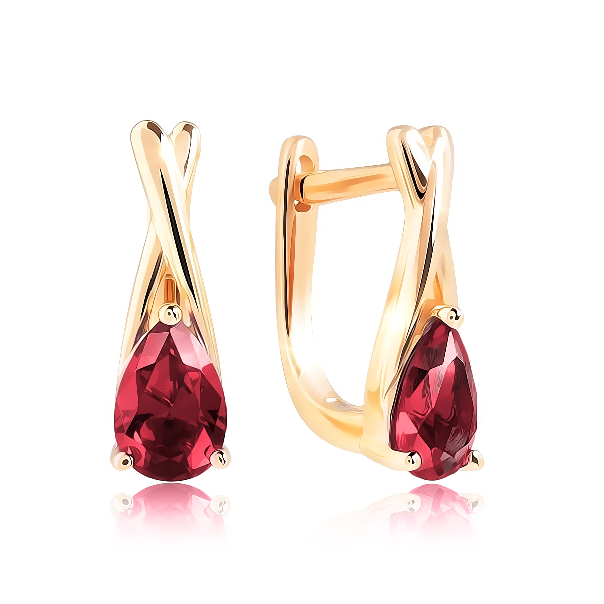 

Серьги из красного золота VALTERA 111494, рубин искусственный, 111494