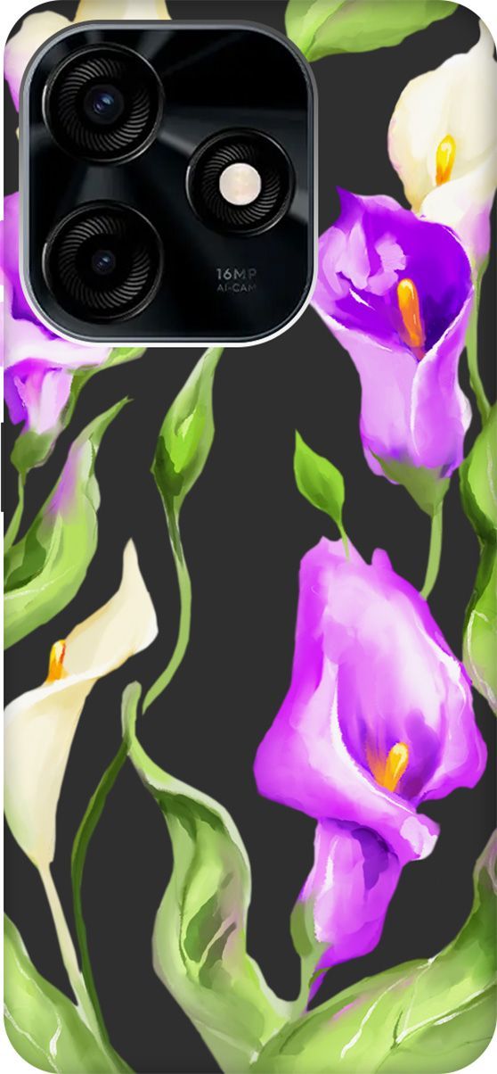 

Чехол на Tecno Spark 10C с 3D принтом "Amazing Callas" черный, Черный;зеленый, 159589