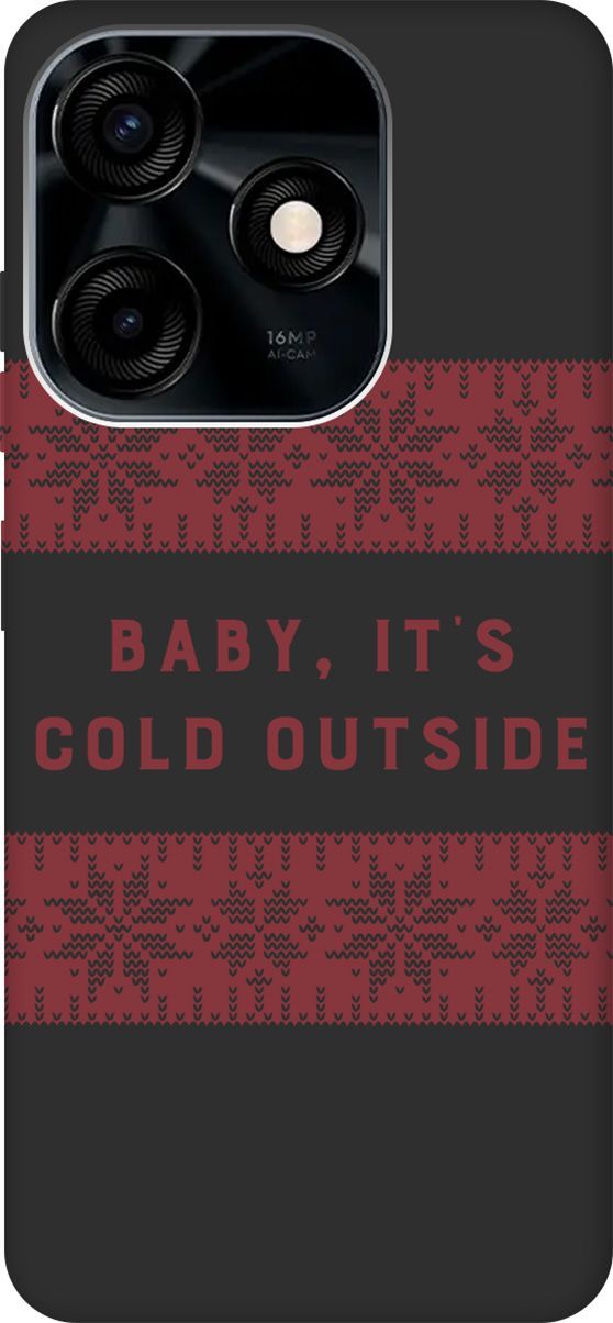 

Чехол на Tecno Spark 10C с 3D принтом "It's Cold" черный, Черный;красный, 159589