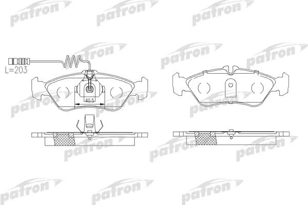 

Тормозные колодки PATRON дисковые PBP1045