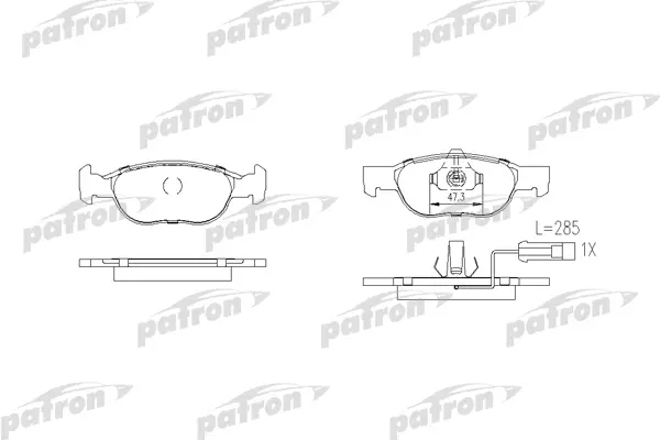 Тормозные колодки PATRON дисковые PBP1160