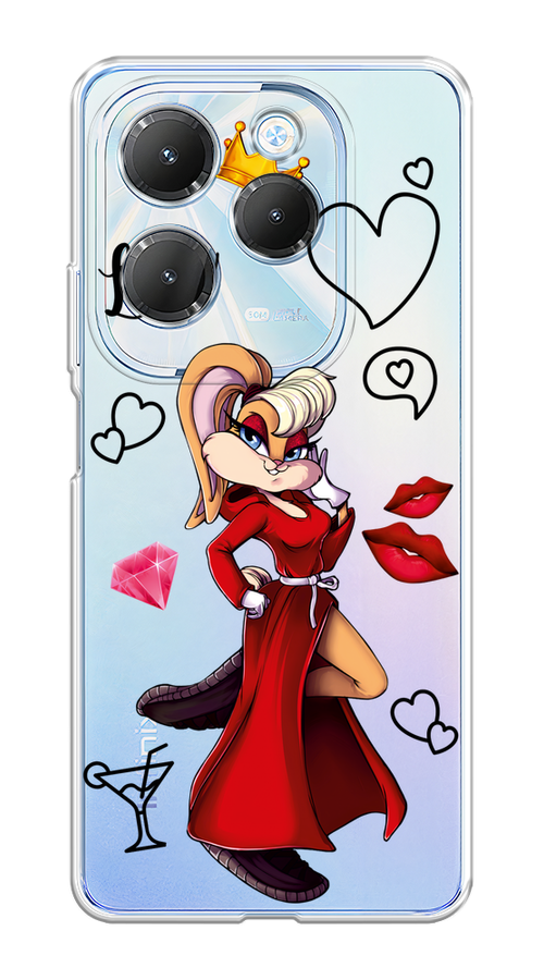 

Чехол на Infinix HOT 40 "Rich Lola Bunny", Красный;бежевый;оранжевый, 3105250-1