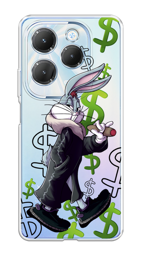 

Чехол на Infinix HOT 40 "Rich Bugs Bunny", Зеленый;черный;голубой, 3105250-1
