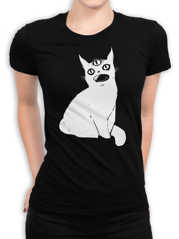 

Футболка женская Dream Shirts Кот-Пришелец черная XL, Черный, Кот-Пришелец