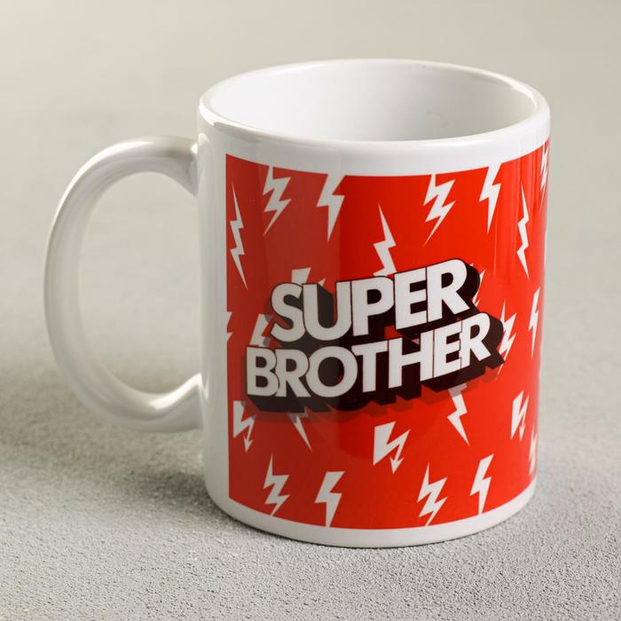 

Кружка с сублимацией "Super brother" молнии, 320 мл