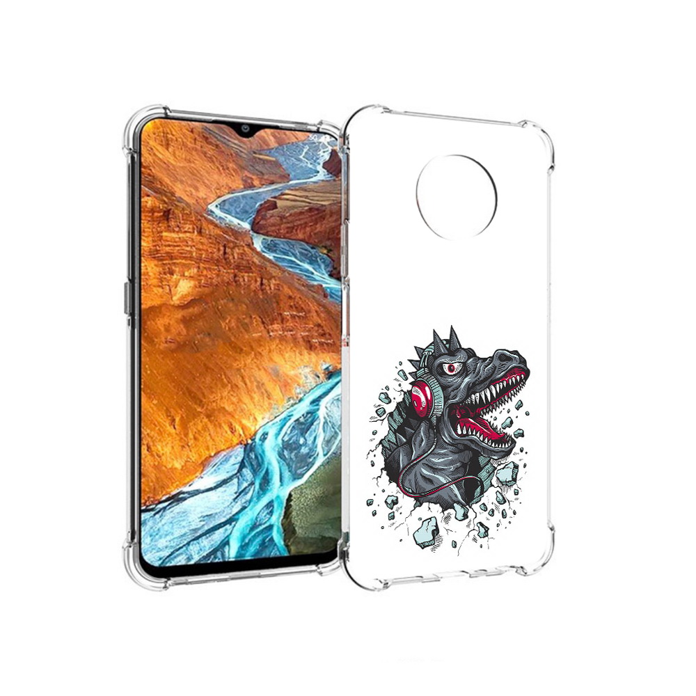 

Чехол MyPads Tocco для Nokia G300 Нарисованный динозавр в наушниках (PT224563.108.124), Прозрачный, Tocco