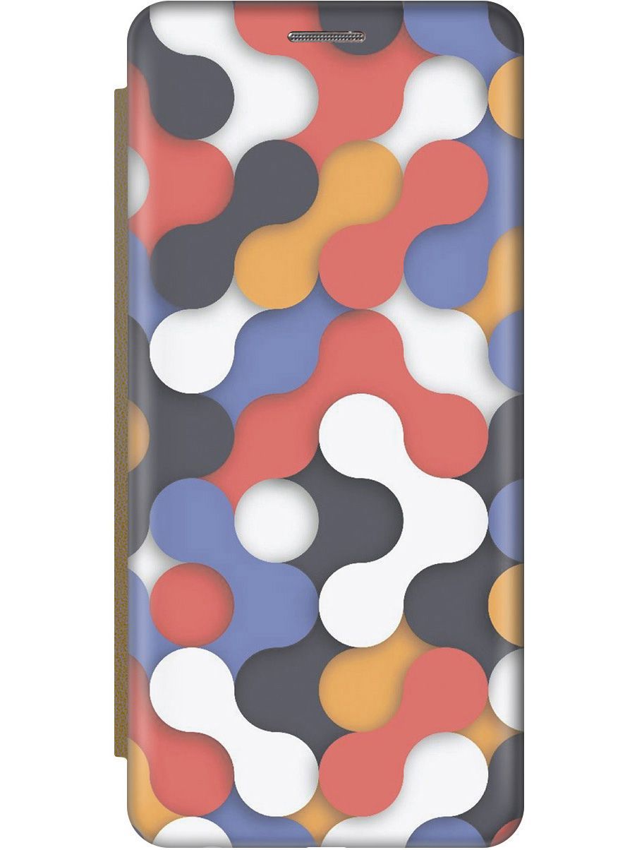 

Чехол на Tecno Spark 10C "Разноцветный детальки" золотистый, Белый;красный, 159597