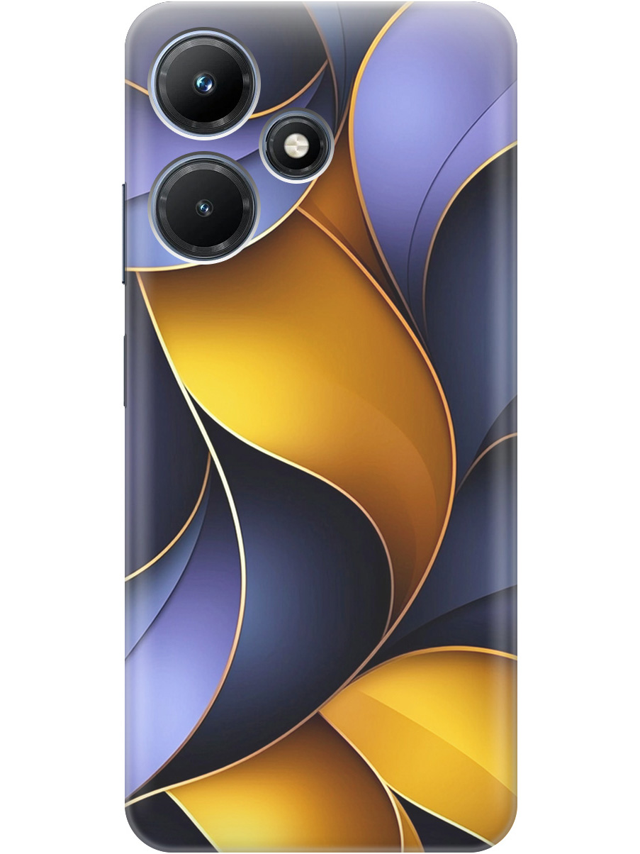 

Силиконовый чехол на Infinix Hot 30i с принтом "Желто-сиреневые изгибы", Прозрачный;желтый;фиолетовый, 769389331