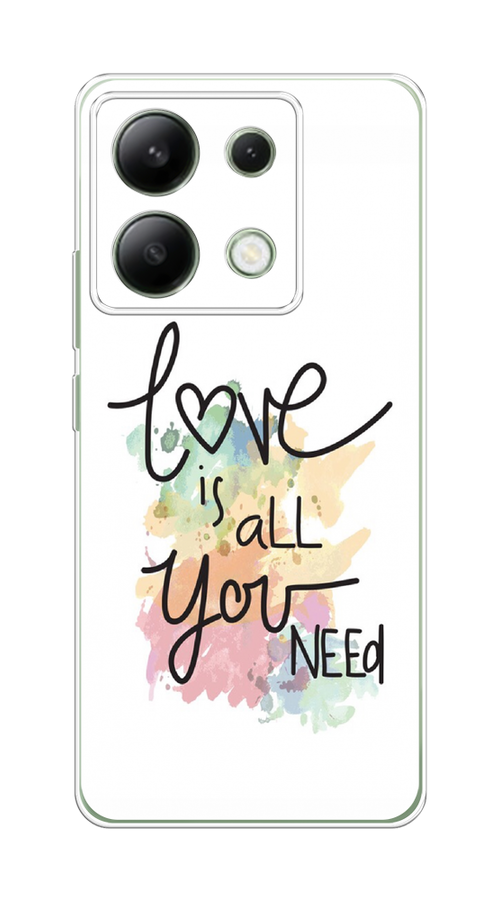 

Чехол на Xiaomi Redmi Note 13 4G (Global) "Love is all you need", Белый;черный;зеленый, 321050-1