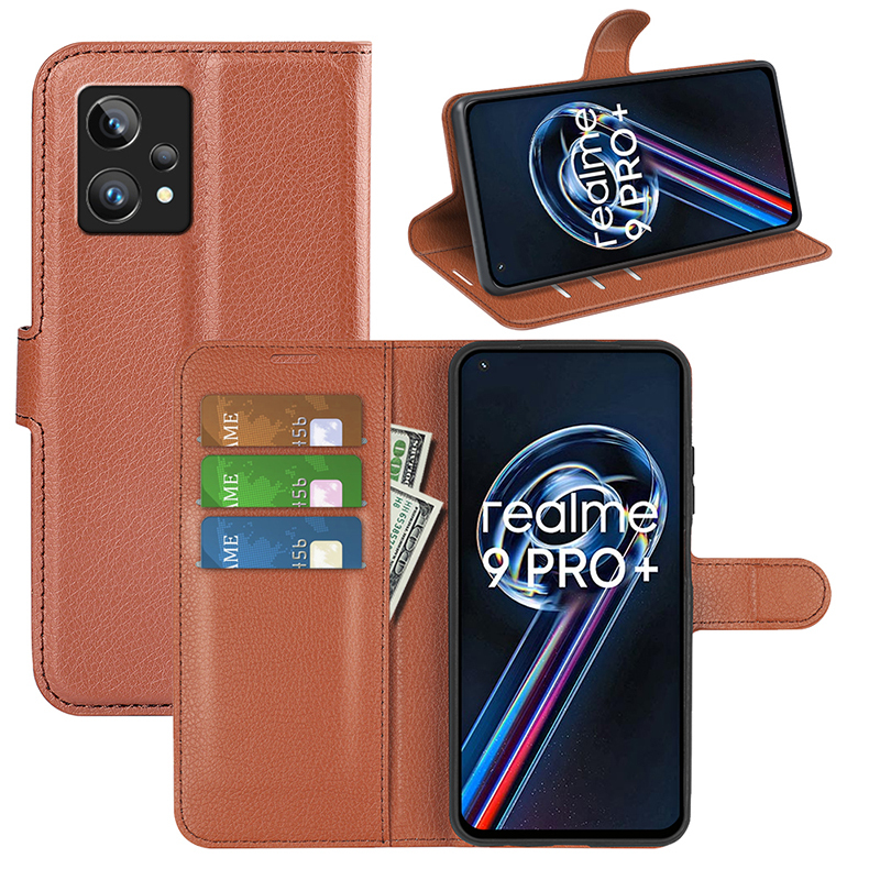 

Чехол-книжка PRESTIGE с функцией подставки для Realme 9 Pro+ (коричневый)