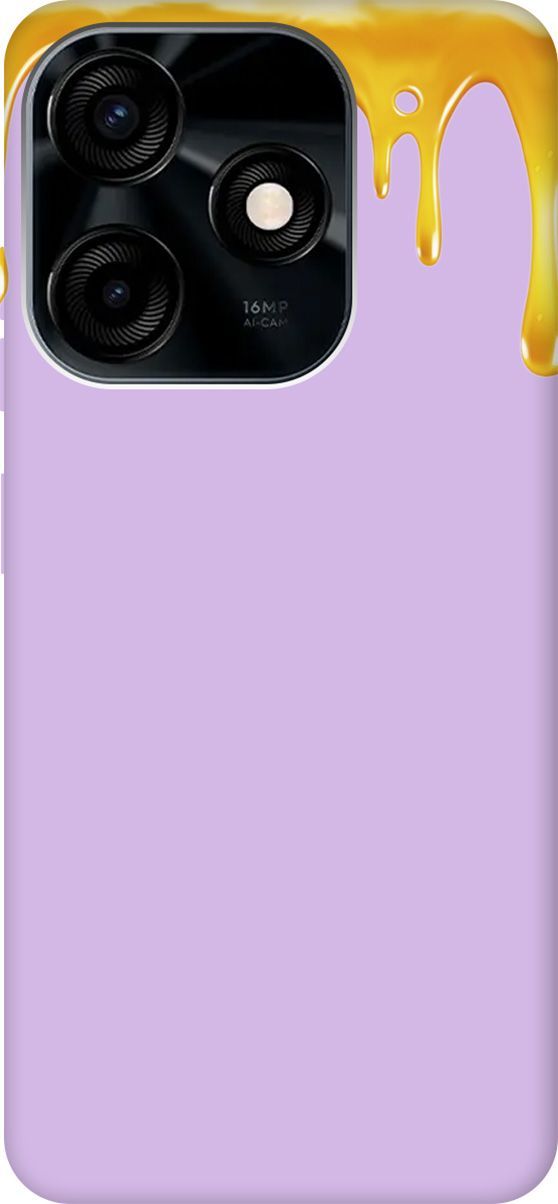 

Чехол на Tecno Spark 10C "Honey" сиреневый, Фиолетовый;оранжевый, 159598