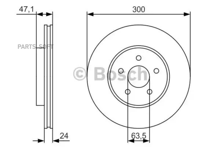 Тормозной диск Bosch комплект 2 шт. 0986479S48