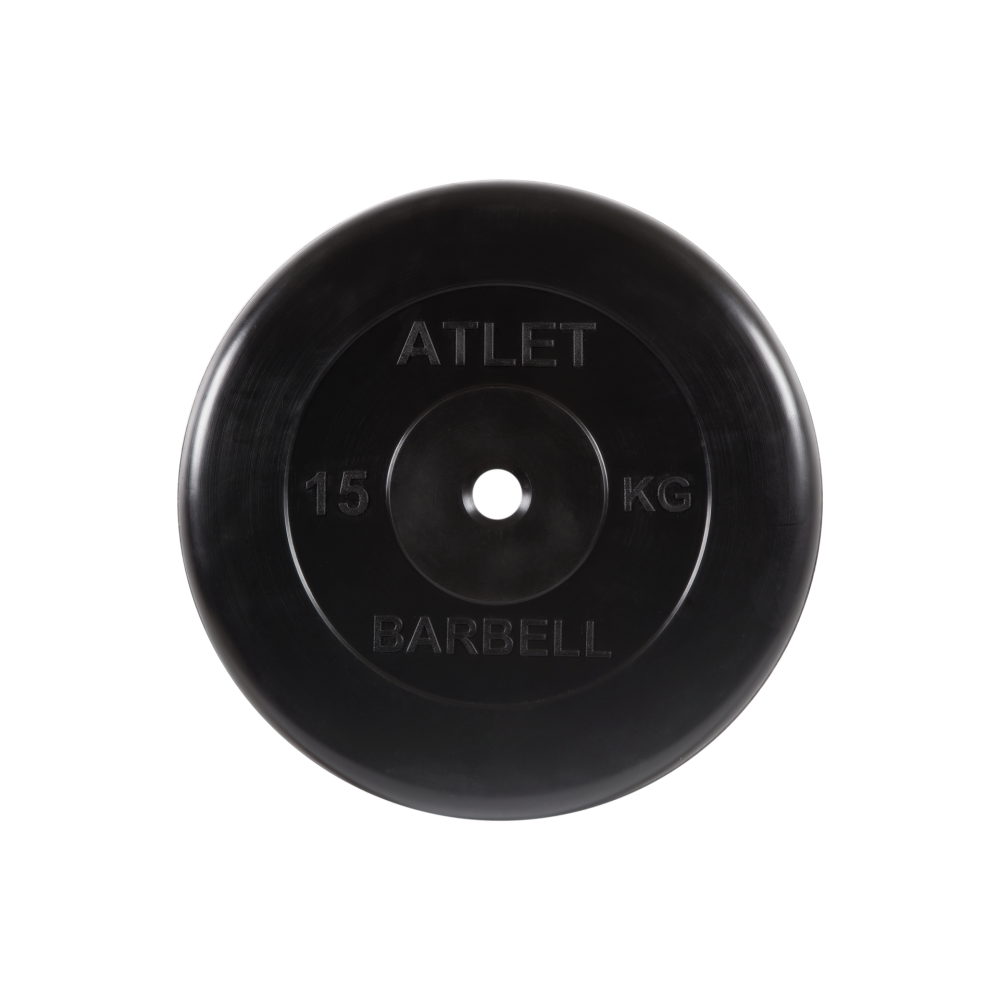 

Диск для штанги MB Barbell Atlet 15 кг, 26 мм черный, Atlet