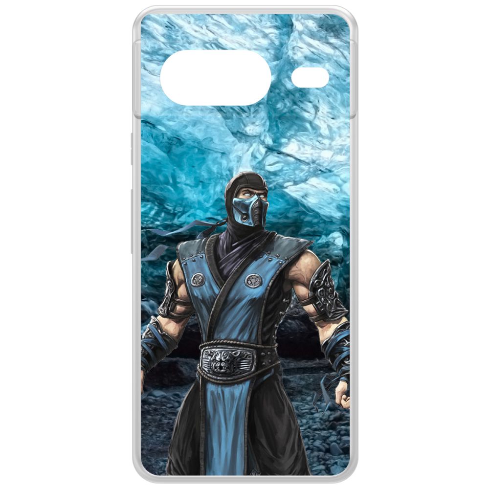 

Чехол-накладка Krutoff Clear Case Мортал Комбат. Саб Зиро для GOOGLE Pixel 8, Прозрачный