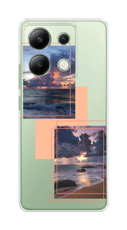 

Чехол на Xiaomi Redmi Note 13 4G (Global) "Sky collage", Розовый;прозрачный;синий, 321050-1