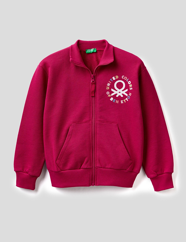 

Толстовка для девочек Benetton цв. фиолетовый р.140, 21A_3J68C5972