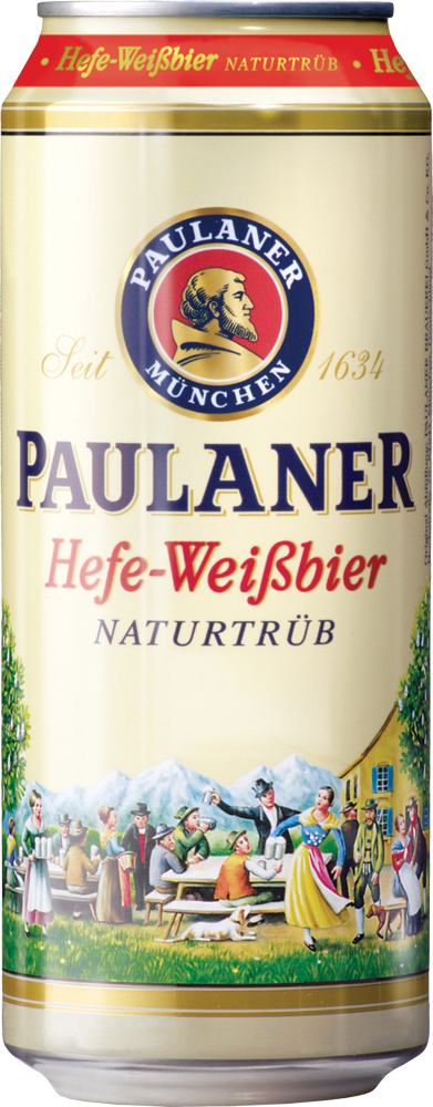 фото Пиво paulaner hefe-weissbier naturtrub в жестяной банке