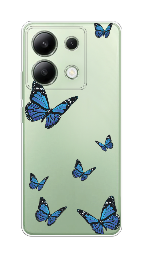 

Чехол на Xiaomi Redmi Note 13 4G (Global) "Blue butterflies", Синий;черный, 321050-1