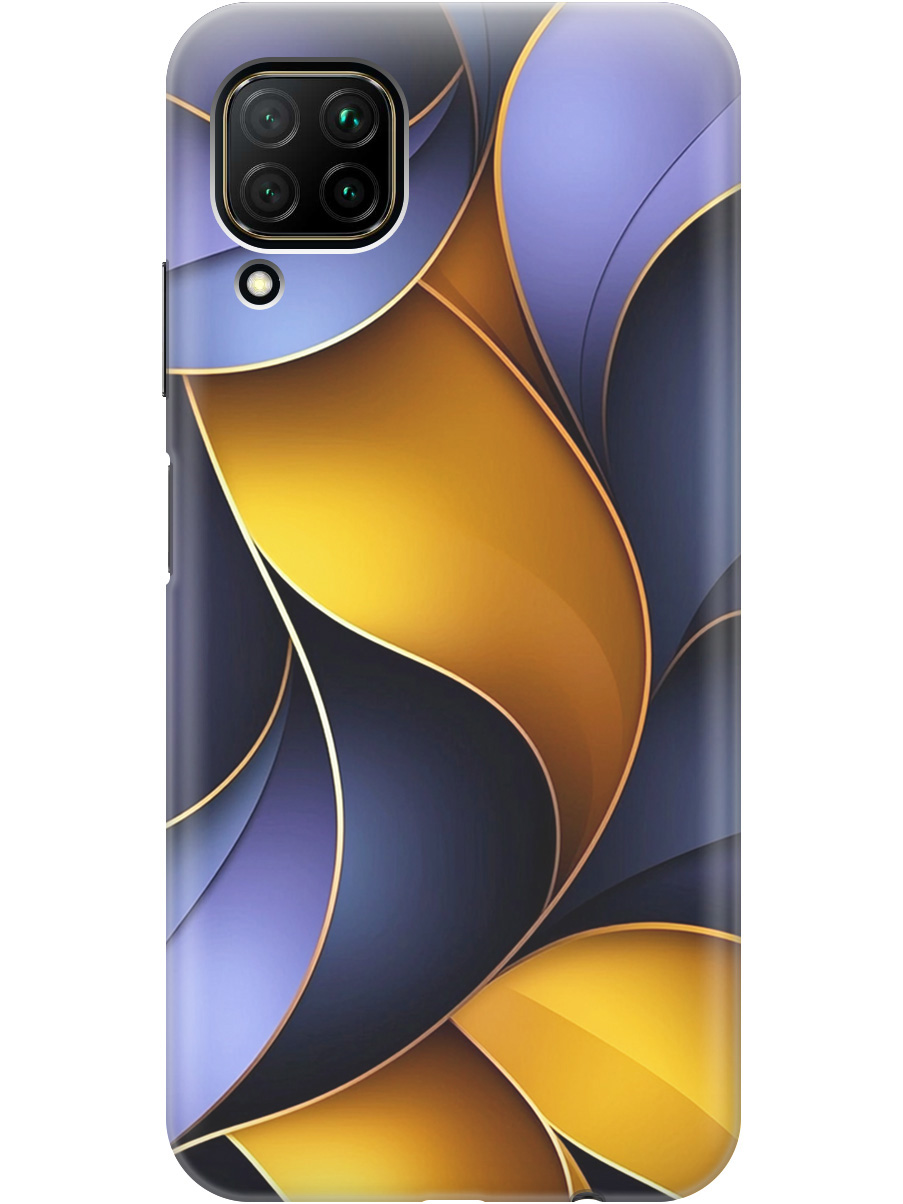 

Силиконовый чехол на Huawei P40 Lite с принтом "Желто-сиреневые изгибы", Прозрачный;желтый;фиолетовый, 722839731