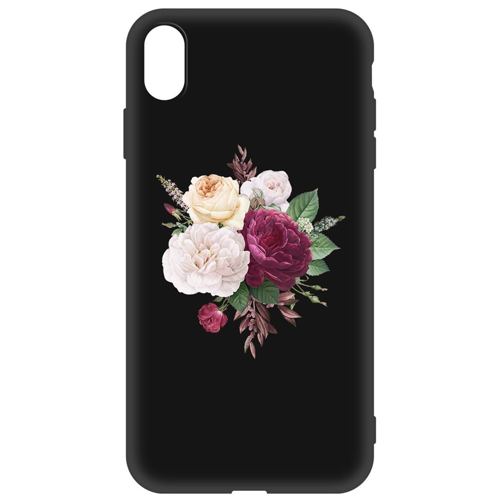 

Чехол-накладка Софт Цветочная композиция для iPhone Xs Max, Черный