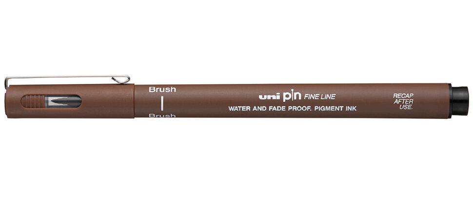 

Линер Uni Pin Fine Line Brush сепия, Brush