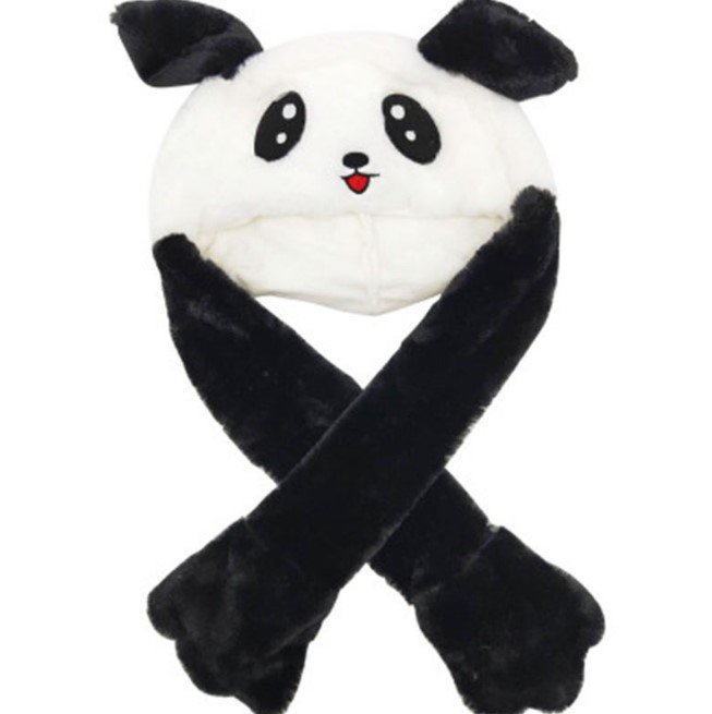 фото Шапка с двигающимися и светящимися ушами панда/yshi goodstore24