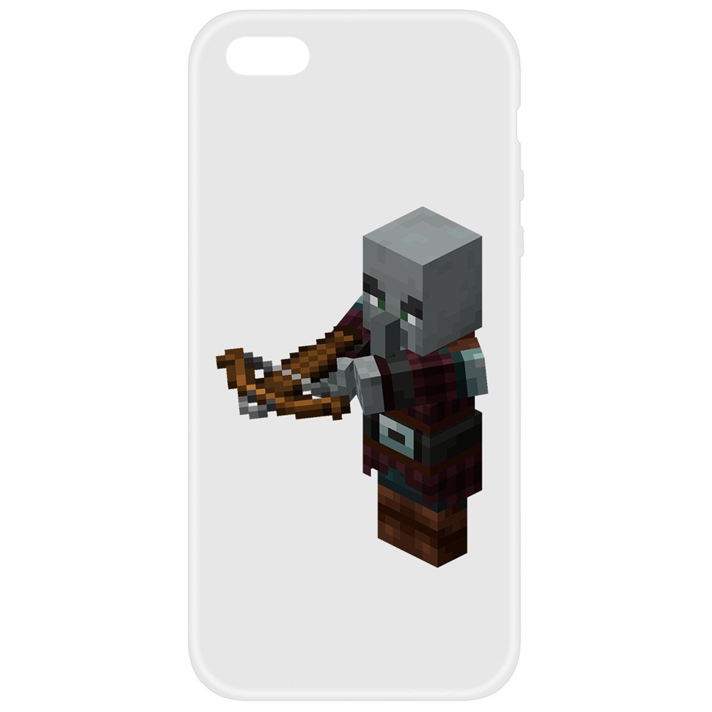 Чехол-накладка Krutoff Soft Case Minecraft-Разбойник для iPhone 5/5s белая