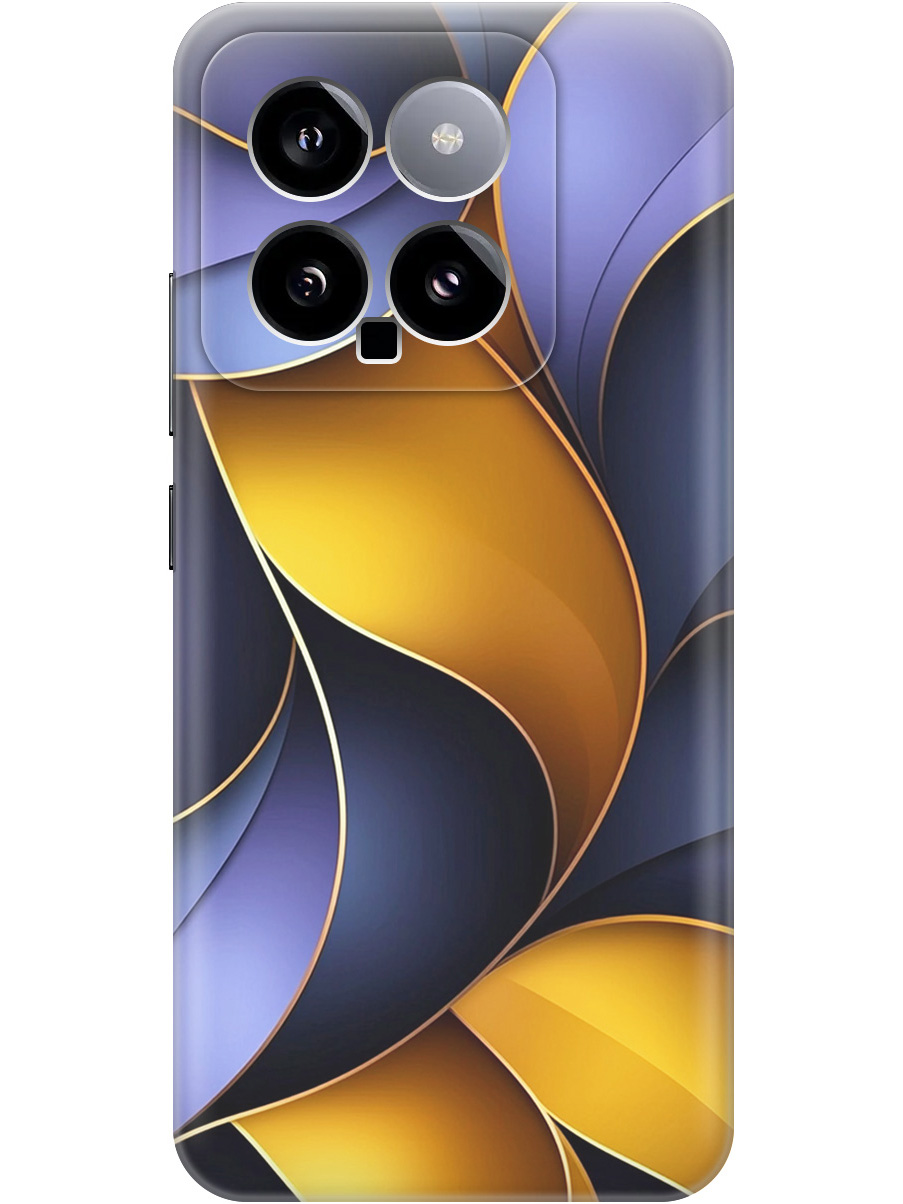 

Силиконовый чехол на Xiaomi 14 с принтом "Желто-сиреневые изгибы", Прозрачный;желтый;фиолетовый, 777769931