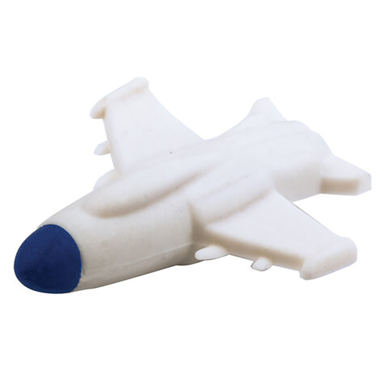фото Ластик фигурный пифагор реактивный самолет, 55х45х15 мм, бело-синий, 223610