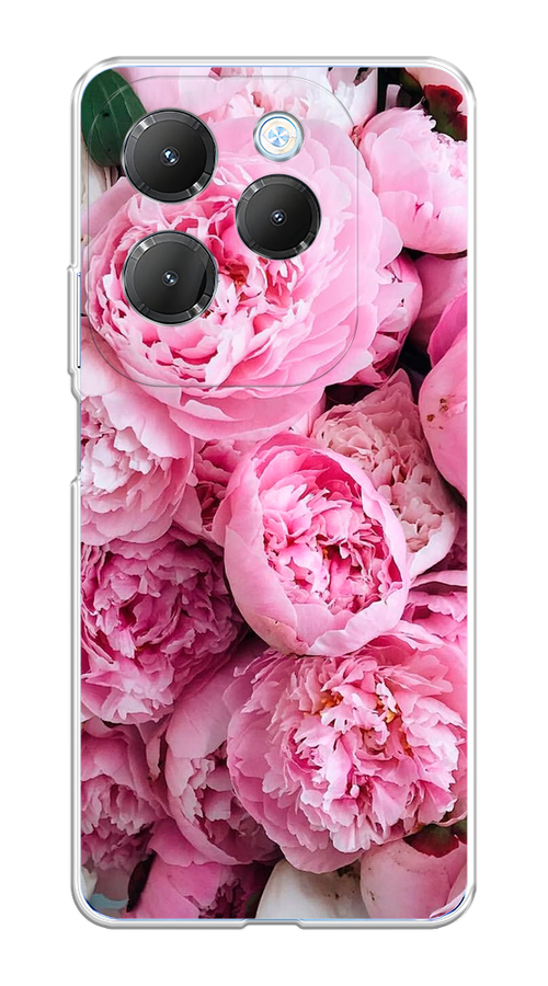 

Чехол на Infinix Hot 40 Pro "Розовые пионы", Бежевый;розовый, 3105350-1