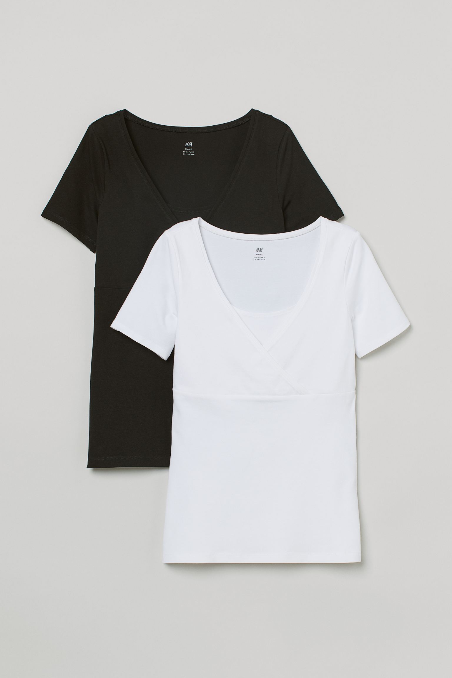 Комплект футболок женских H&M 433414038 черных L (доставка из-за рубежа)