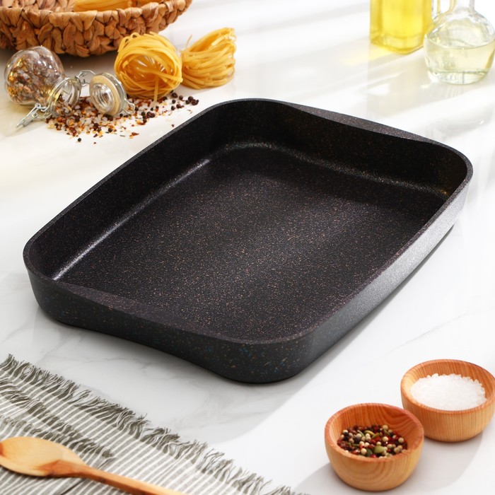 

KUKMARA Противень Granit Ultra blue, 40x29,5x5 см, антипригарное покрытие, цвет чёрный, Черный