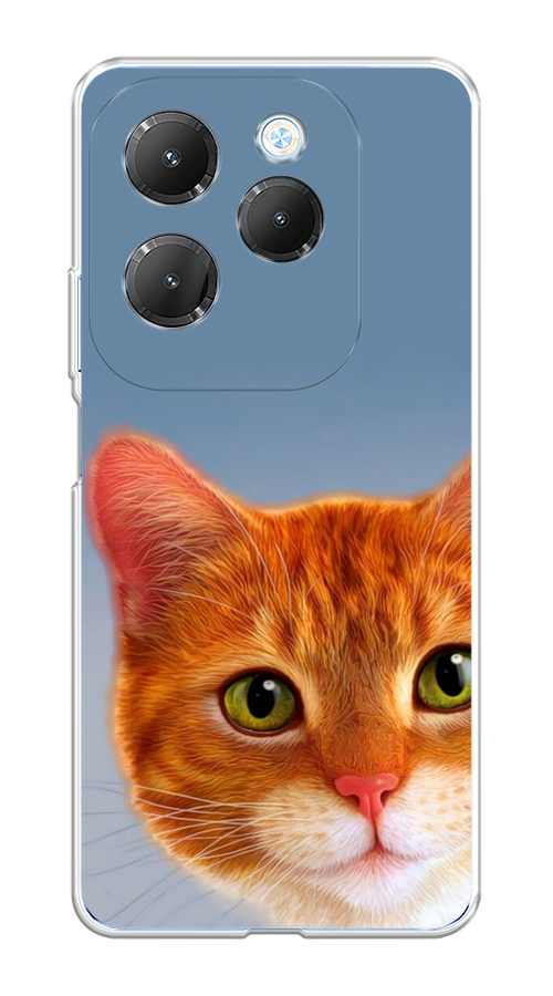 

Чехол на Infinix Hot 40 Pro "Любопытный котик", Коричневый, 3105350-1