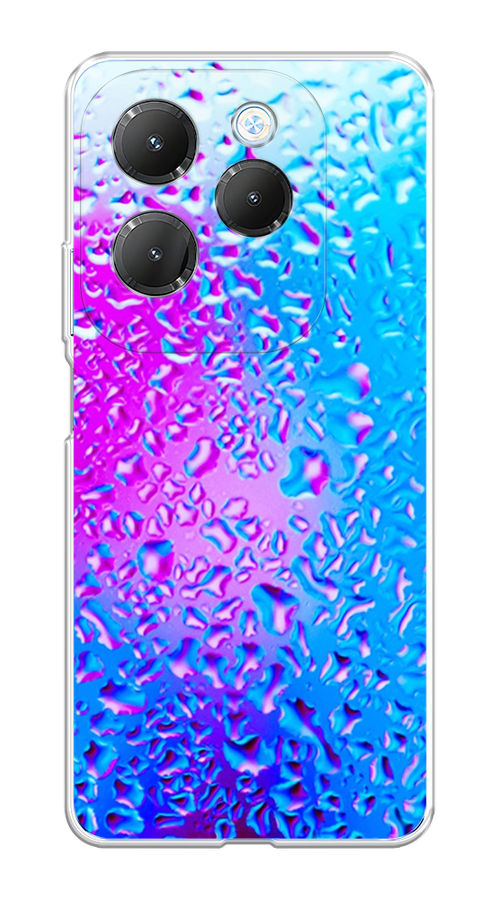 

Чехол на Infinix Hot 40 Pro "Капли на стекле", Бирюзовый;розовый, 3105350-1