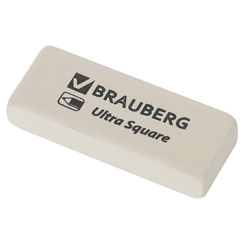 

Ластик BRAUBERG Ultra Square, 50х20х9 мм, белый, натуральный каучук, 228709, eraser-s-21