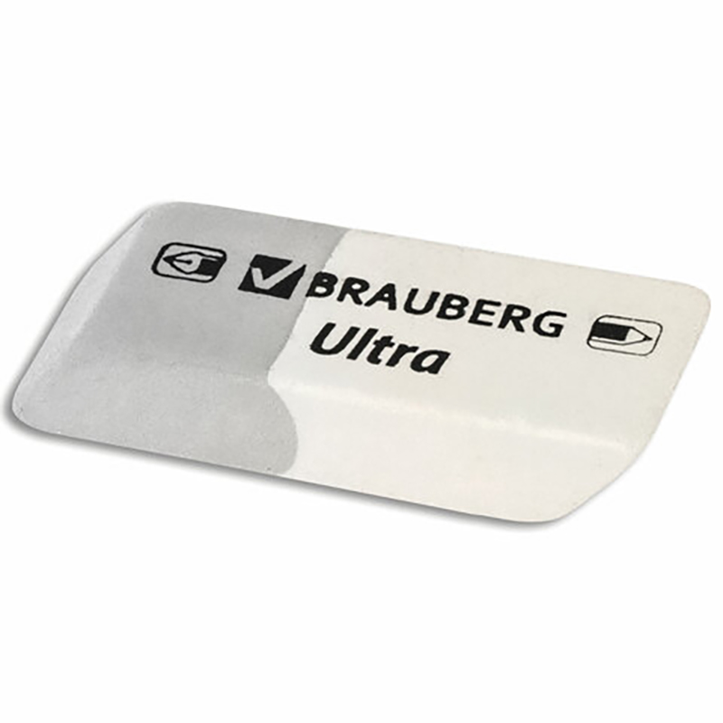 

Ластик BRAUBERG Ultra, 41х14х8 мм, серо-белый, натуральный каучук, 228703, Серый, eraser-s-23