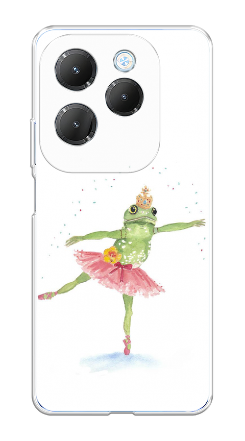 

Чехол на Infinix Hot 40 Pro "Лягушка-балерина", Зеленый, 3105350-1