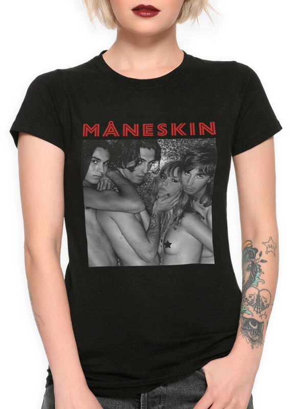 

Футболка женская Dream Shirts Maneskin черная XL, "Maneskin"
