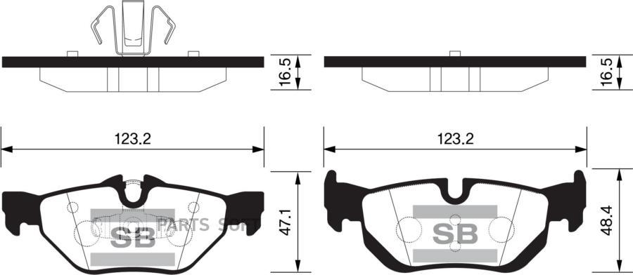 

Тормозные колодки Sangsin brake задние SP2158, SP2158