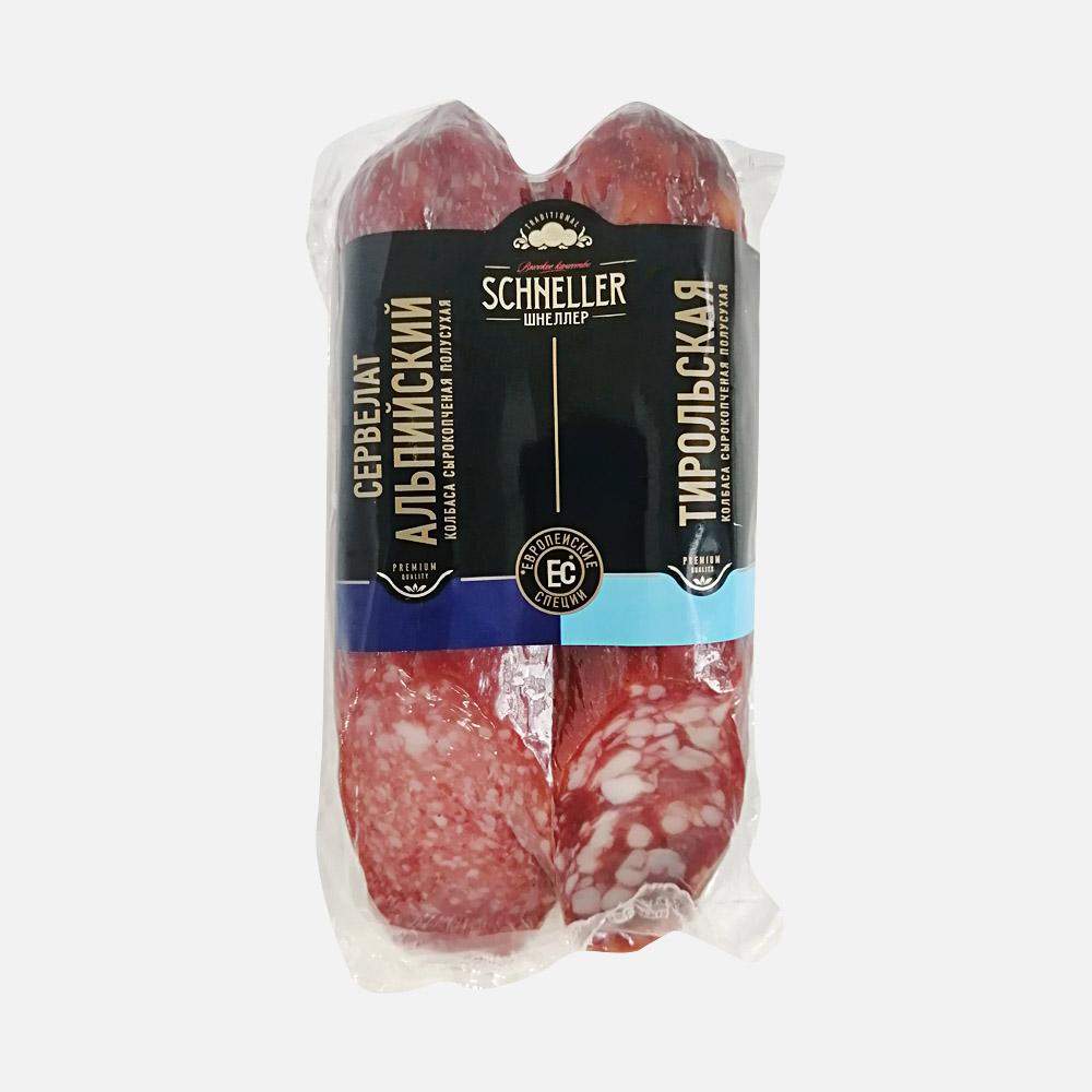 

Колбаса сырокопченая Schneller Сервелат Альпийская 300 г