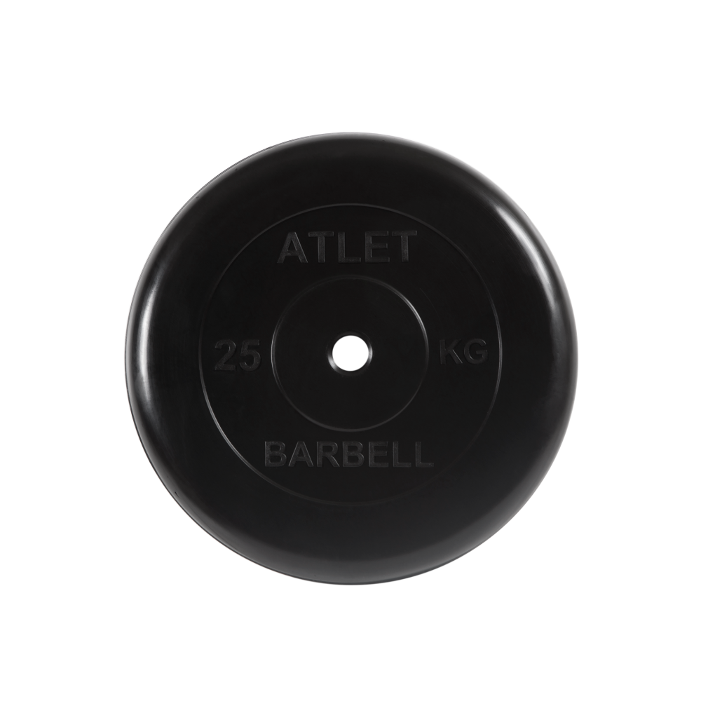 

Диск для штанги MB Barbell Atlet 25 кг, 26 мм черный, Atlet